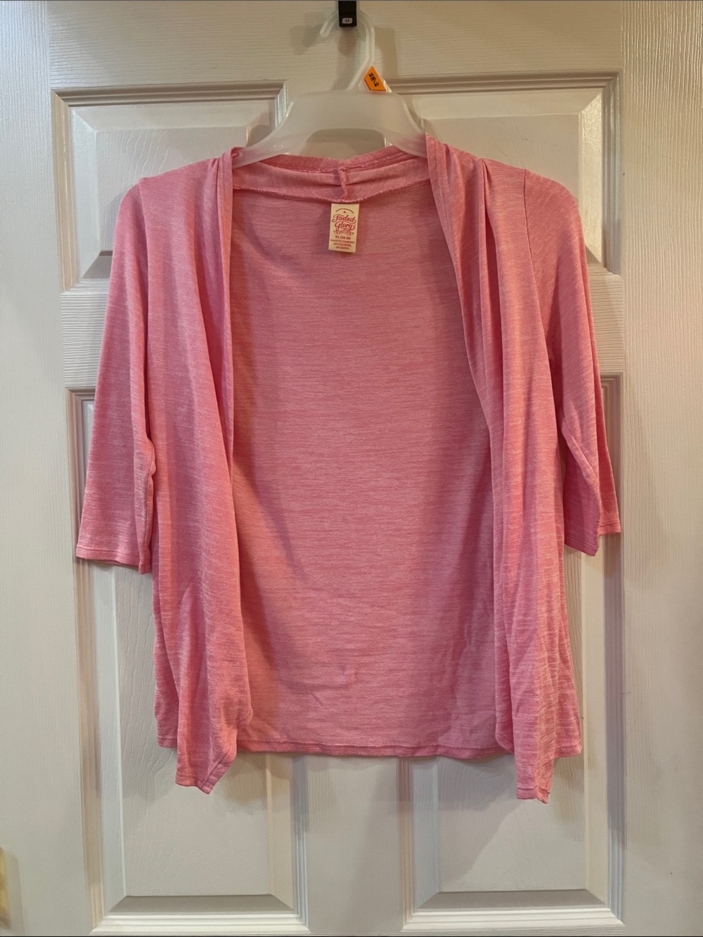 Girl’s Faded Glory Pink Knit Open Cardigan